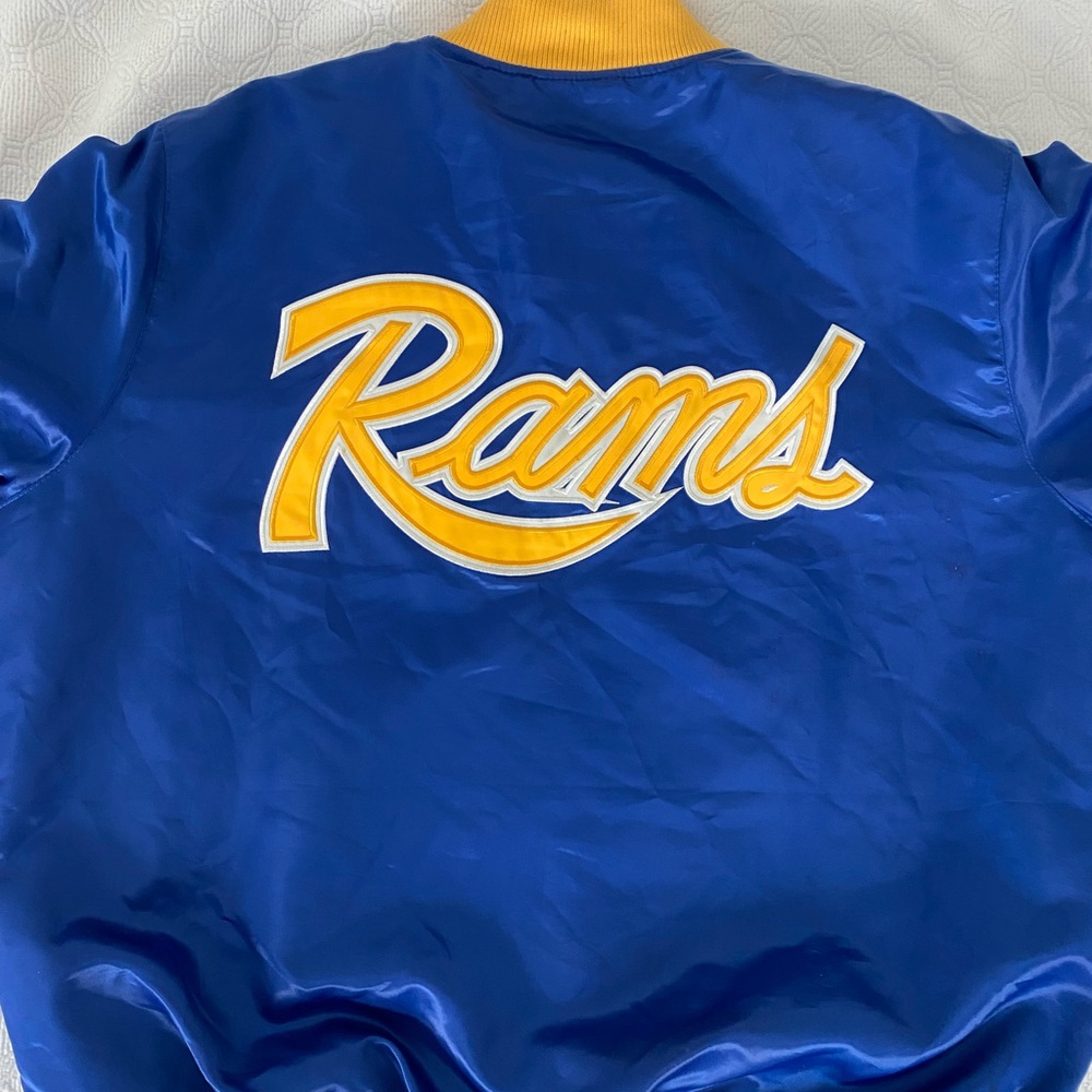 LA Rams Starter satin jacket.